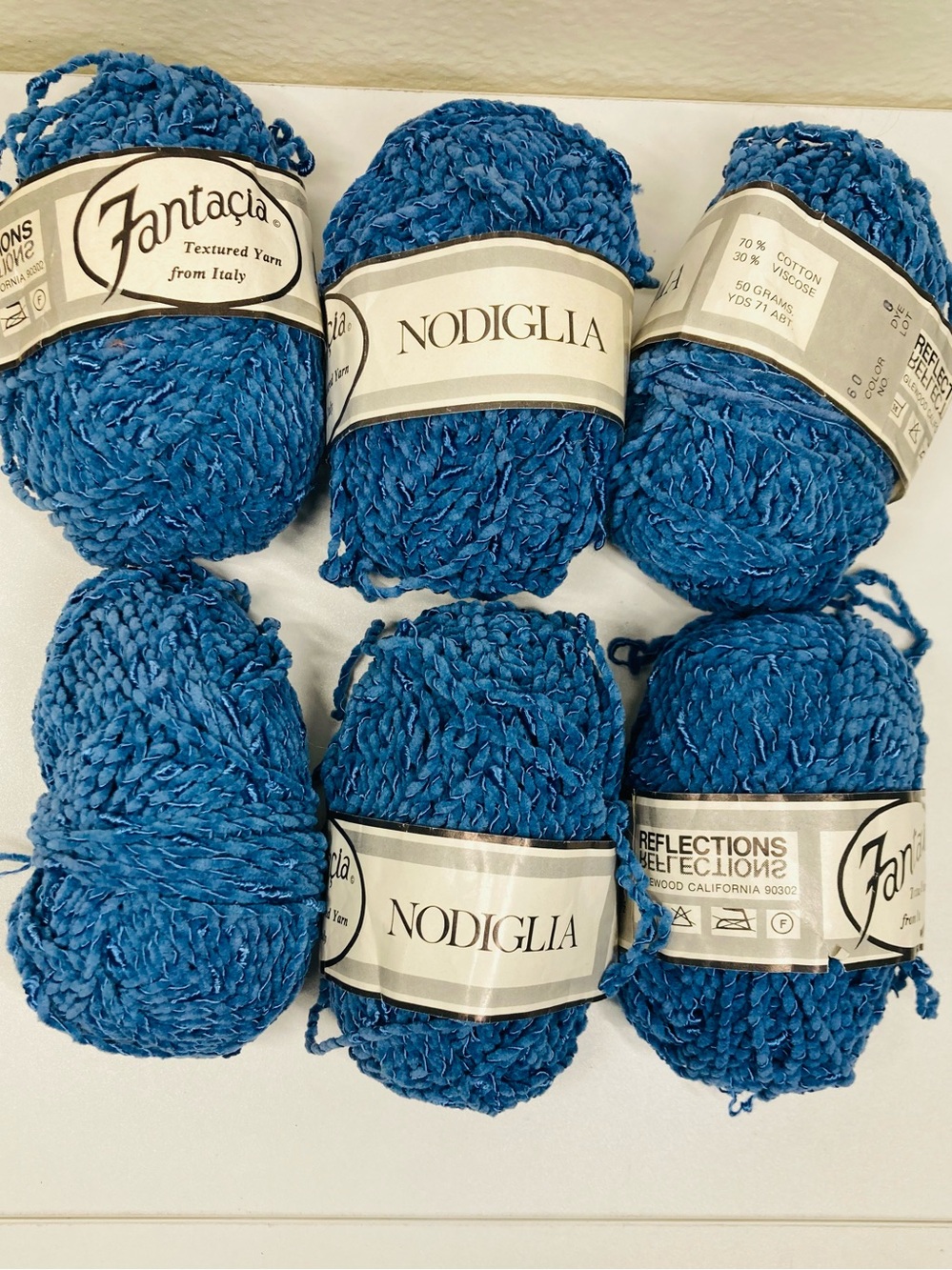 282g / 9.95oz Fantacia Nodiglia Made in Italy Textured Yarn 70%Cotton 30%Viscose